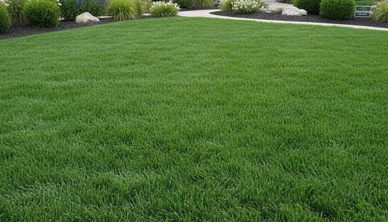 Lush green lawn with dense turf showing expert lawn care results by landscapers in Reno, NV