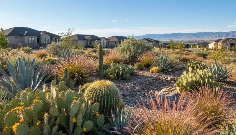 Reno NV desert landscaping with native cacti, succulents, and grasses by Chop Chop Landscaping