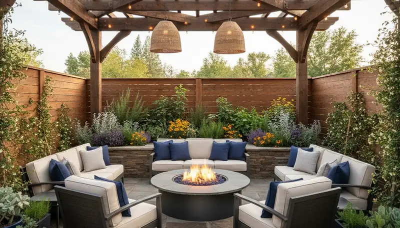 Elegant paver patio and outdoor living design by Reno landscapers in Loyalton, CA backyard