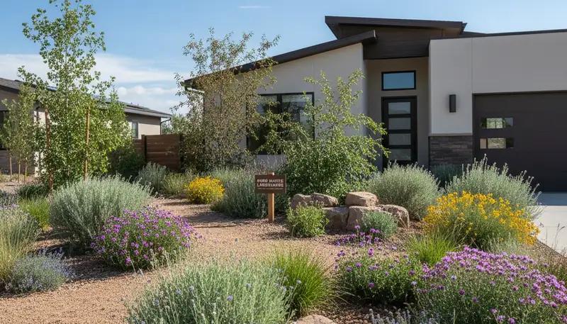 Sustainable native plant garden with drought-tolerant landscaping design in Reno, NV